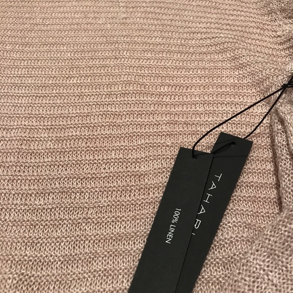 NWT Tahari 100% linen sweater - size M - Picture 2 of 4